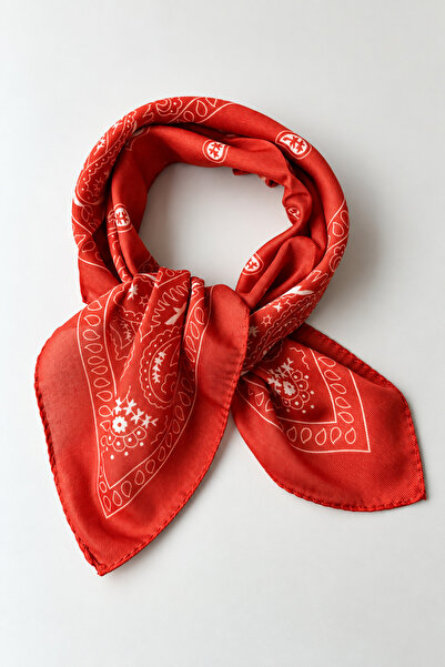 who knows ¿ Tan Shawl Pattern Cotton Women's Scarf Bandana 50X50 cm Standard ...