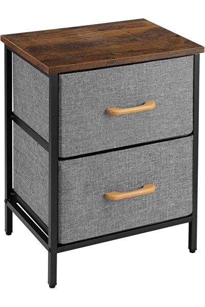 Lawazim 30x40x53cm Storage Cabinet with 2 Fabric Drawers Dresser Organizer Un...