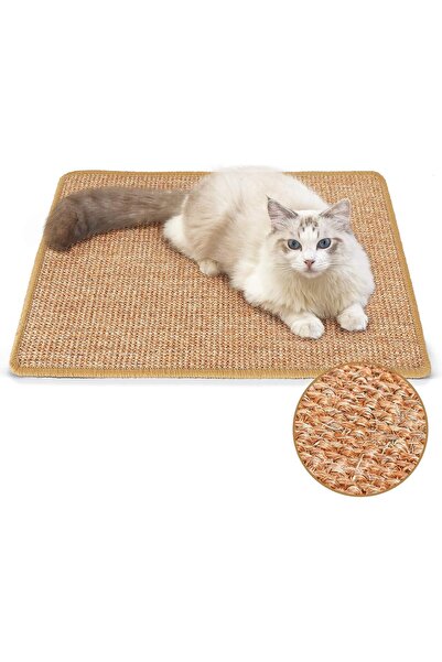 Arabest Cat Scratcher Mat, 23.6 X 15.7 Inch Natural Sisal Cat Scratch Mats, H...