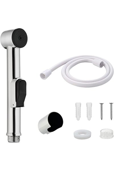 Lawazim ABS Bidet Sprayer with Hose -1.2m White- Wall-Mounting Water Saving H...