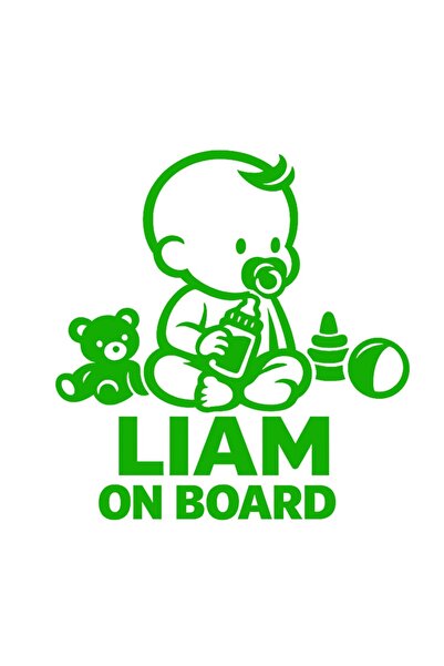 OEM Autocolant auto  "Liam la bord ", 10cm, Verde