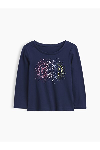 GAP Kız Bebek Lacivert Grafik Baskılı T-Shirt