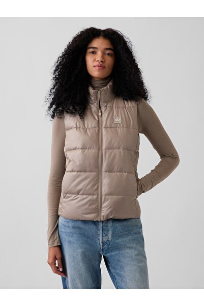 GAP Kadın Bej Relaxed Puffer Şişme Yelek