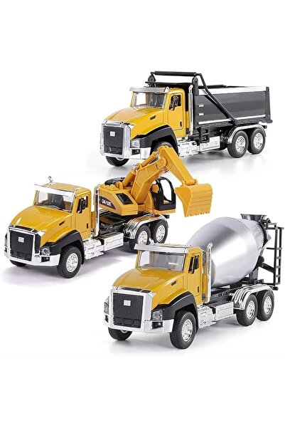 ELECDON Model Toys Cars, 3 Pack of Diecast Engineering Construction Vehicles,...