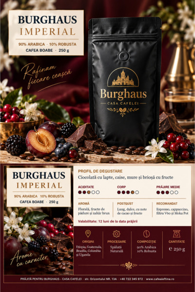 BURGHAUS Ειδικοί κόκκοι καφέ Imperial 250 γρ.