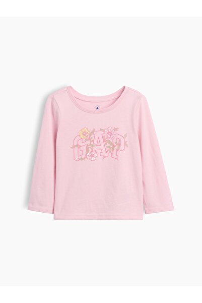 GAP Kız Bebek Pembe Grafik Baskılı T-Shirt