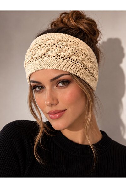 Irmak Kerekli Women's cotton knit bandana | braided hair ear warmer headband ...