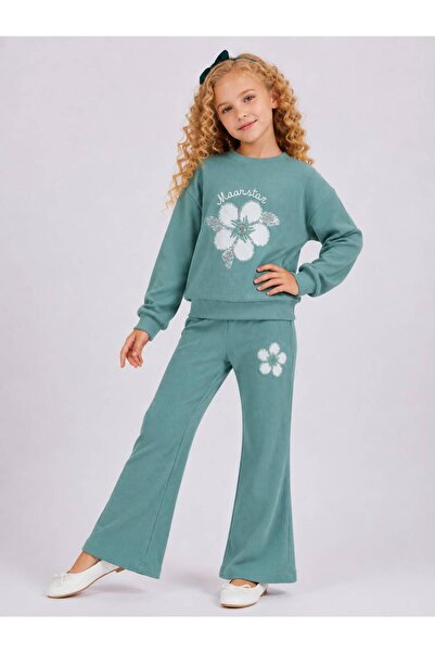 Erzani Kids Girl's Floral Embroidered Luna Bloom Set