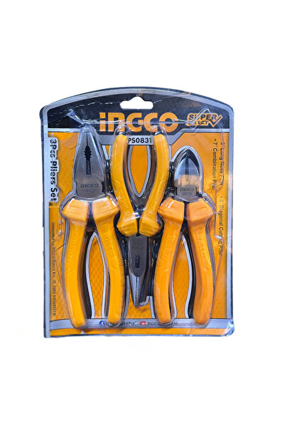 Ingco HKPS08311 3'lü Set Pense Yan Keski Kargaburun Pense