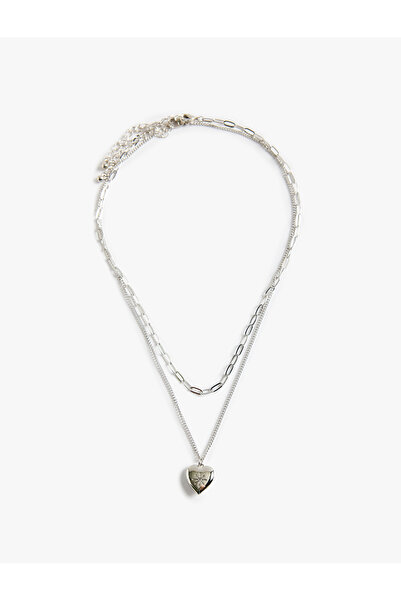 Koton Set of 2 Heart Chain Necklaces