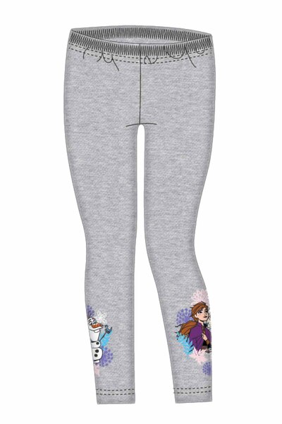 Disney Frozen Gray leggings 10 years with Anna and Elsa, Elastic Waist, 88% C...
