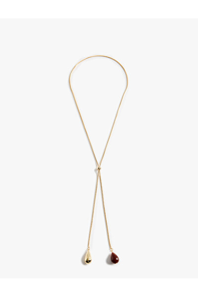 Koton Beaded Steel Y Necklace
