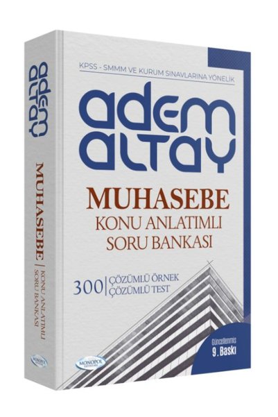 Monopol Yayınları Adem Altay Muhasebe Konu Anlatımlı Soru Bankası 9. Baskı