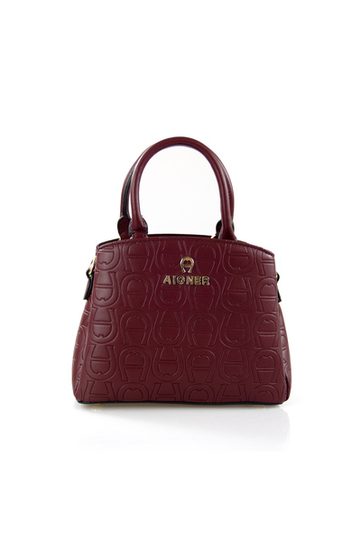 Aigner New Women's Embossed Monogram Top Handle Bag