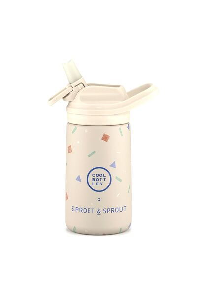 Cool Bottles The Kiddie Bottle Sprinkles Thermos Water Bottle with Straw 350 ml