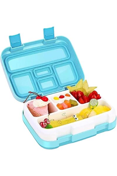 Arabest Portable 4-Compartment PP Bento Lunch Box for Kids,Microwave Safe Lea...