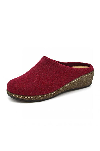 OEM Saboți din lână 8660 bordo, pentru picior lat