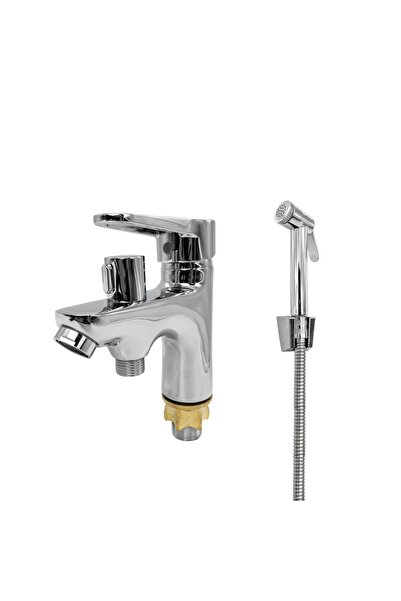 Flow Baterie Lavoar cu Cap Bideu 069-401ZC, zinc crom, pipa fixa