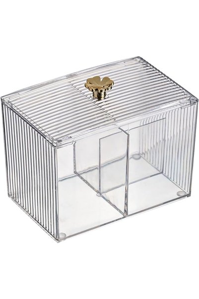 Arabest Clear Cotton Swab and Makeup Storage Holder,Bathroom Vanity Organizer...
