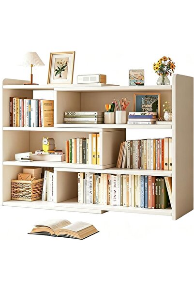 Beauenty 3-Tier Desktop Organizer with Pegboard Adjustable Iron Wooden Booksh...