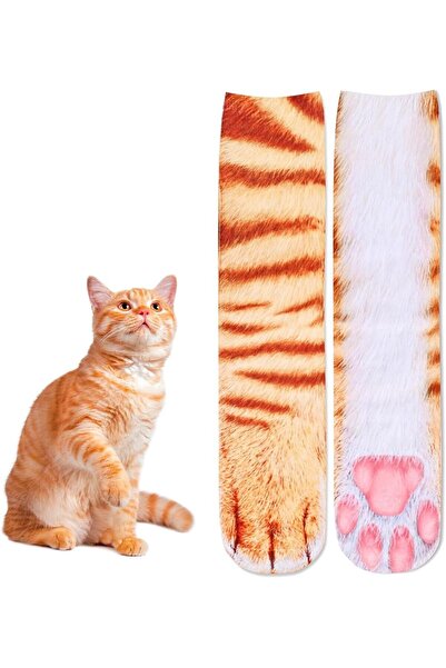 Arabest 3D Printed Animal Paw Socks,Funny Novelty Cat Paw Costume Socks for M...