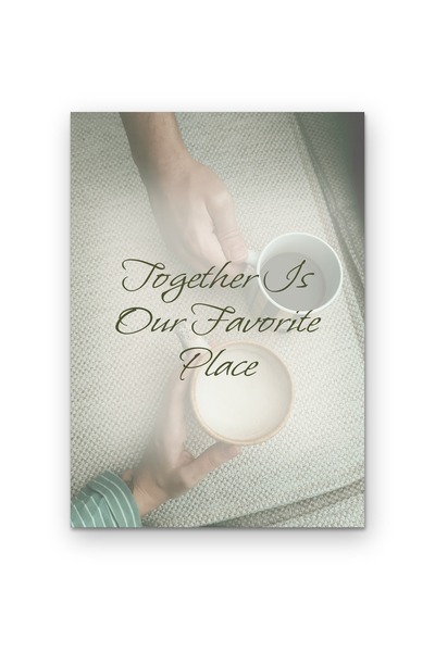 OEM Poster Cardboard 250g A4 Together Is Our Favorite Place, Modern Design, A4
