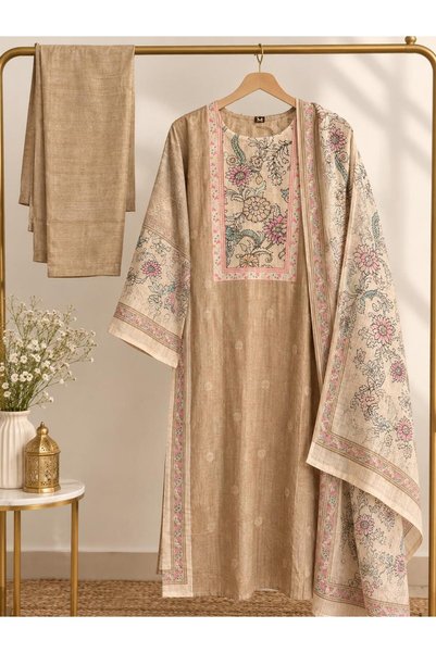 Mysha by arisha Beige Banarsi
