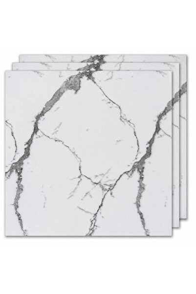 Tapetoo Home Decor Σετ 24 Αυτοκόλλητα Πλακάκια Δαπέδου PVC Στυλ Μαρμάρου Tape...
