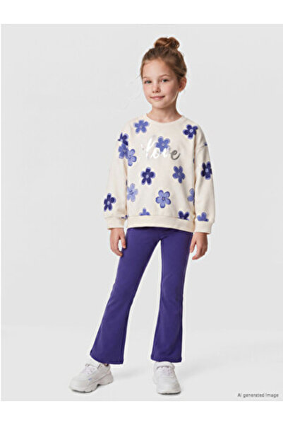 LC Waikiki Blue Printed Girls' Set
