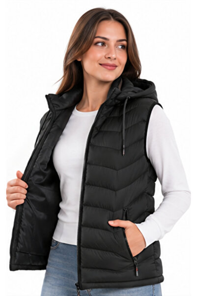 PRİNTCRAFT RENKLİ DÜŞLER ATÖLYESİ Kapüşonlu Şişme Yelek Unisex – Fermuarlı Ce...
