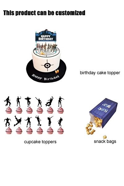SDCNT Video Game Birthday Cake Decorations, Birthday Cake Topper, Cupcake Top...