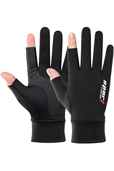 KUAZIVI Men Women Sun Protection Gloves Half-Finger Touchscreen Sunblock Glov...