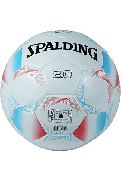 SPALDING 2.0 Soccer Ball, Size 5, Rainbow/White