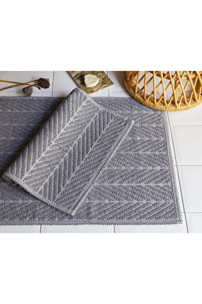 Apricitas HOME 60X100 / 50X60 Bath Mat Curly Anthracite