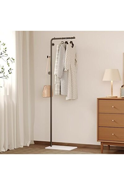 AOHRYME Metal Coat Racks, Metal Coat Racks Freestanding with Crossbar and 3 H...