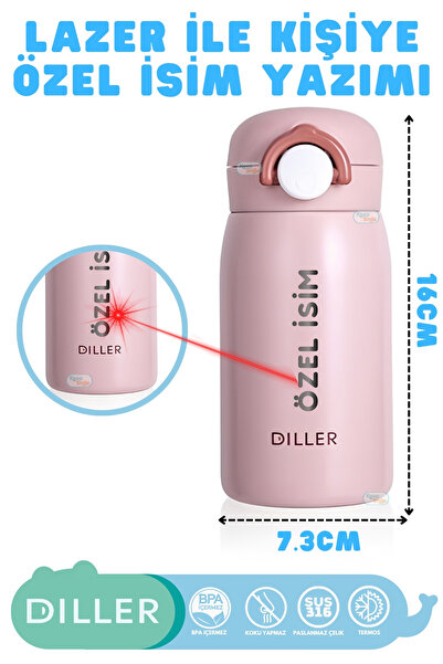 DILLER Lazer Baskı ile Kişiye Özel İsim Yazılabilen 320ml Mini Boy Yeni Seri ...