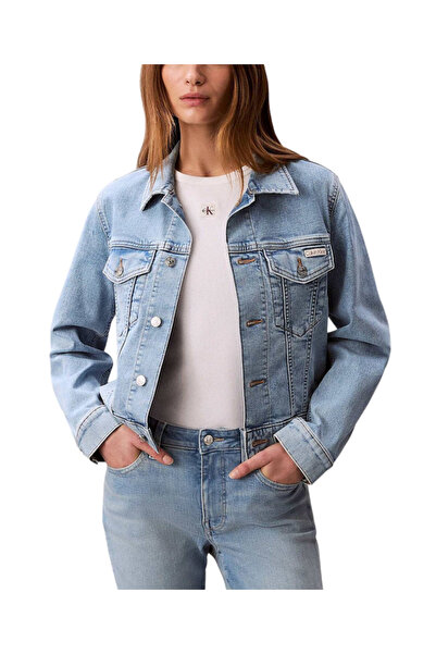 Calvin Klein Γυναικείο Τζιν Μπουφάν Γαλάζιο LV047F672G-1XT
