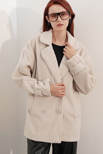 Hiccup Bdart Relaxed Fit Shawl Collar Buttoned Coat