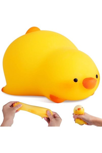 TERRIFI Duck Squishy Toy for Kids and Adults, Animal Dough Stress Ball, Elast...
