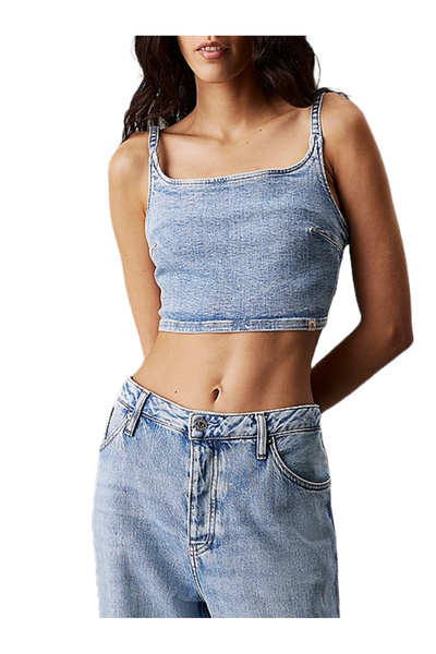 Calvin Klein Γυναικείο Τζιν Top Γαλάζιο J20J225515-1AA