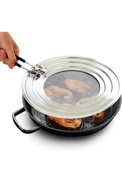 Yelajoy Stainless Steel Splatter Screen, Frying Pan Splash Guard for Kitchen ...