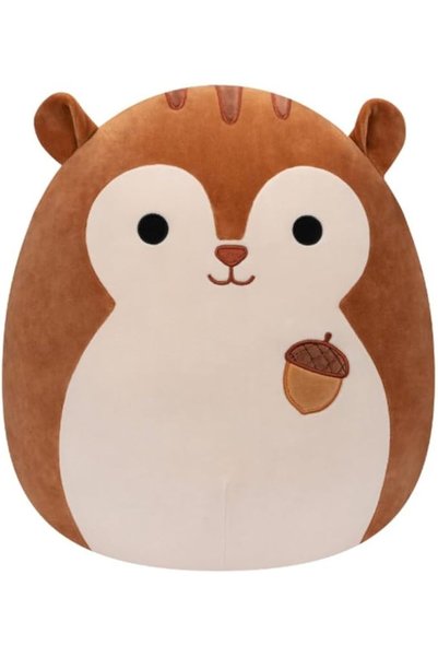 Squishmallows دمية سوير براون سكوائرل مع حبة بلوط صغيرة، مقاس 5 بوصات