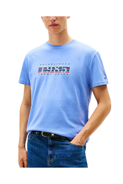 Tommy Hilfiger Ανδρικό T-shirt Γαλάζιο Tommy Jeans DM0DM22307-C58