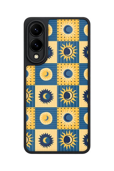 BGAKSESUAR Samsung Galaxy S25 Edge Compatible Sun Moon Patterned Shockproof C...