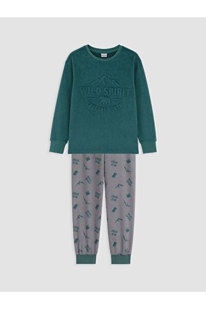LC Waikiki Children's Pajama Set Long Sleeved Printed Top and Patterned Long ...