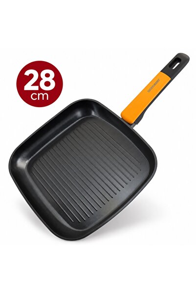FACKELMANN Grill Pan 28cm, Forged Aluminium, Greblon CK2 Ceramic Non-Stick pan