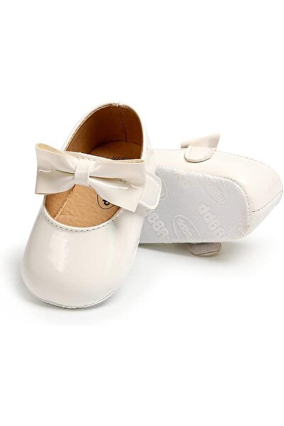 GENERAL Baby Girls Mary Jane Flats with Bownot Non Slip Soft Sole PU Leather ...