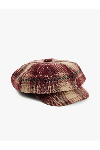 Koton Plaid Cap Hat