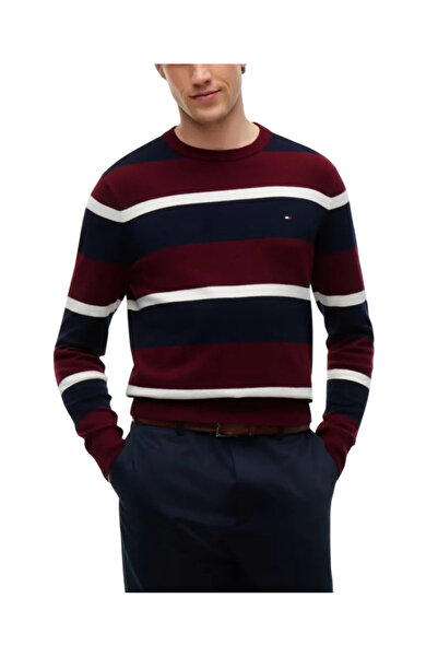 Tommy Hilfiger Ανδρικό Πουλόβερ Μπορντό MW0MW28046-0A7