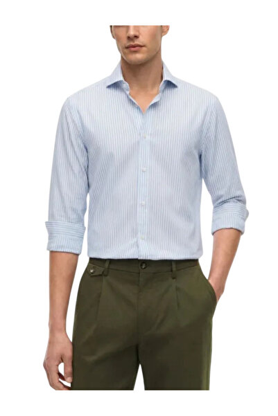 Tommy Hilfiger Ανδρικό Ριγέ Πουκάμισο Γαλάζιο MW0MW42722-C14